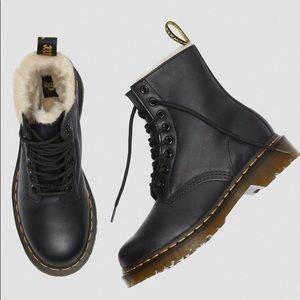 LIKE NEW! Dr. Martens 1460 Serena Faux Fur-Lined